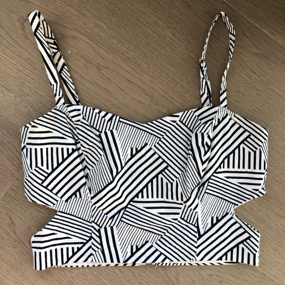 Lucy Paris geometric crop top